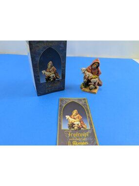 Fontanini Jeremiah Nativity Figure Christmas Shepherd Kneeling Lamb Polymer